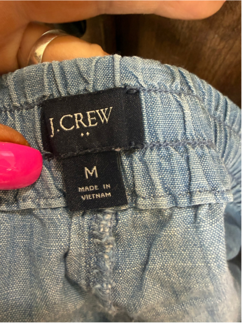 Women's J.Crew Blue Denim Pull-On Shorts Size M - Picture 4 of 11